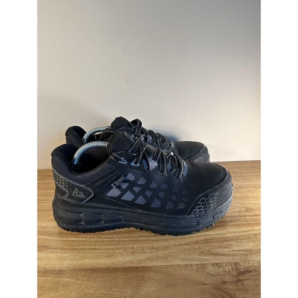 Ace Men's Black/Gray Phantom Alloy Safety Toe Slip Resistant Work Shoe Size 6.5